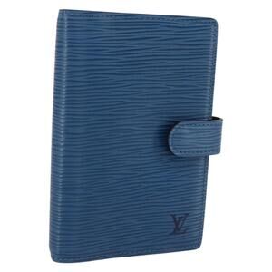 LOUIS VUITTON Epi Agenda PM Day Planner Cover Blue R20055 LV Auth 161761